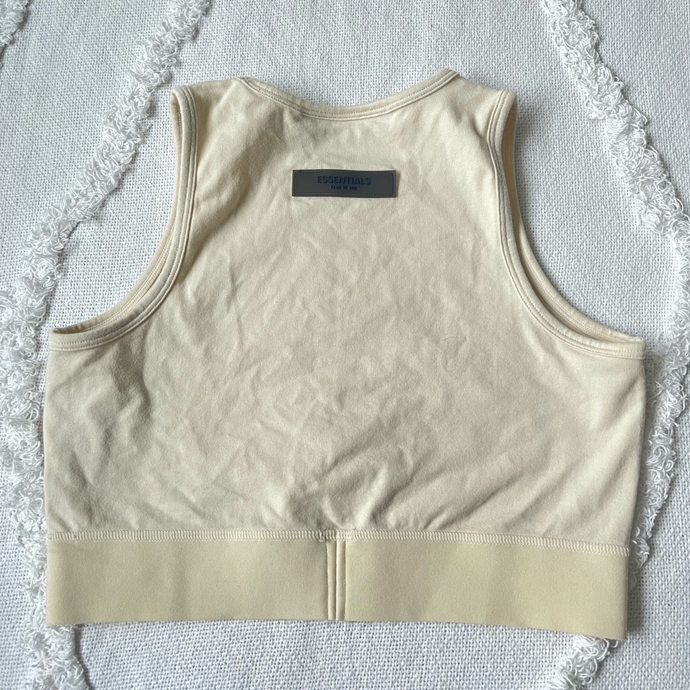 Fear of God Essentials Off-white Cotton Tank Top - Picture 3 of 9